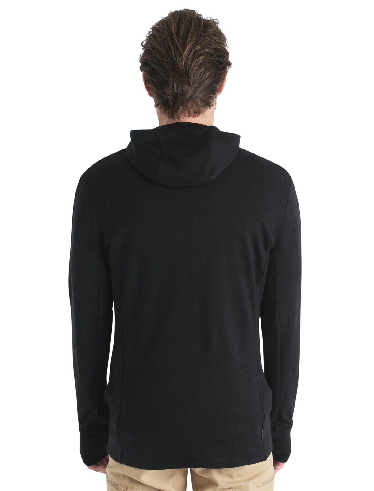 Husky-Onlinestore-Icebreaker-Men-Merino-260-Quantum-LS-Zip-Hoodie-IBBA56W2001-Black-Model-Backansicht