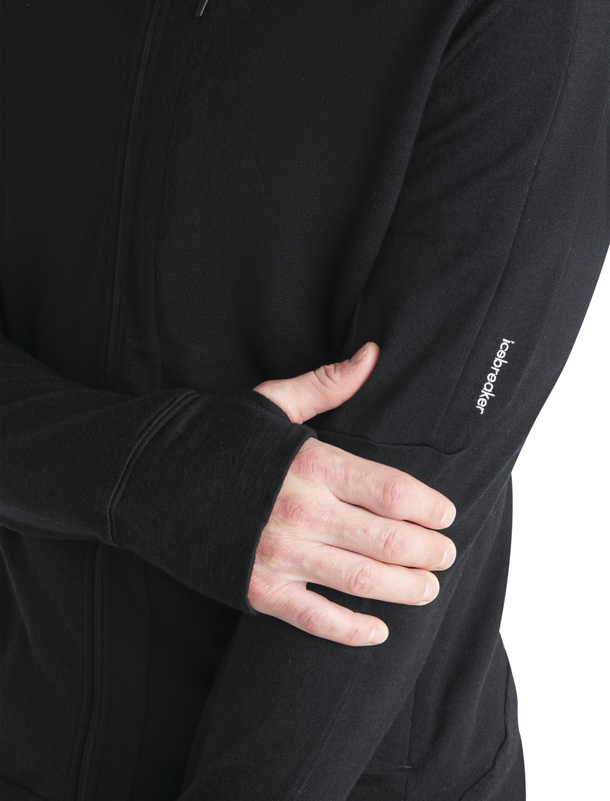 Husky-Onlinestore-Icebreaker-Men-Merino-260-Quantum-LS-Zip-Hoodie-IBBA56W2001-Black-Daumenloch