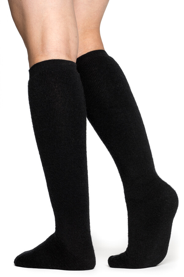 Woolpower Socks Knee-High 400 Black Rückansicht