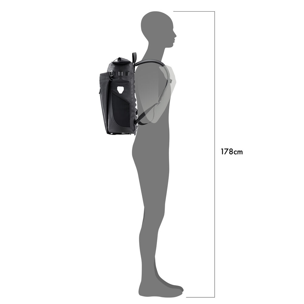 ORTLIEB - Vario PS 26 High Vis, hochreflektierender Rucksack mit Radtaschentragesystem