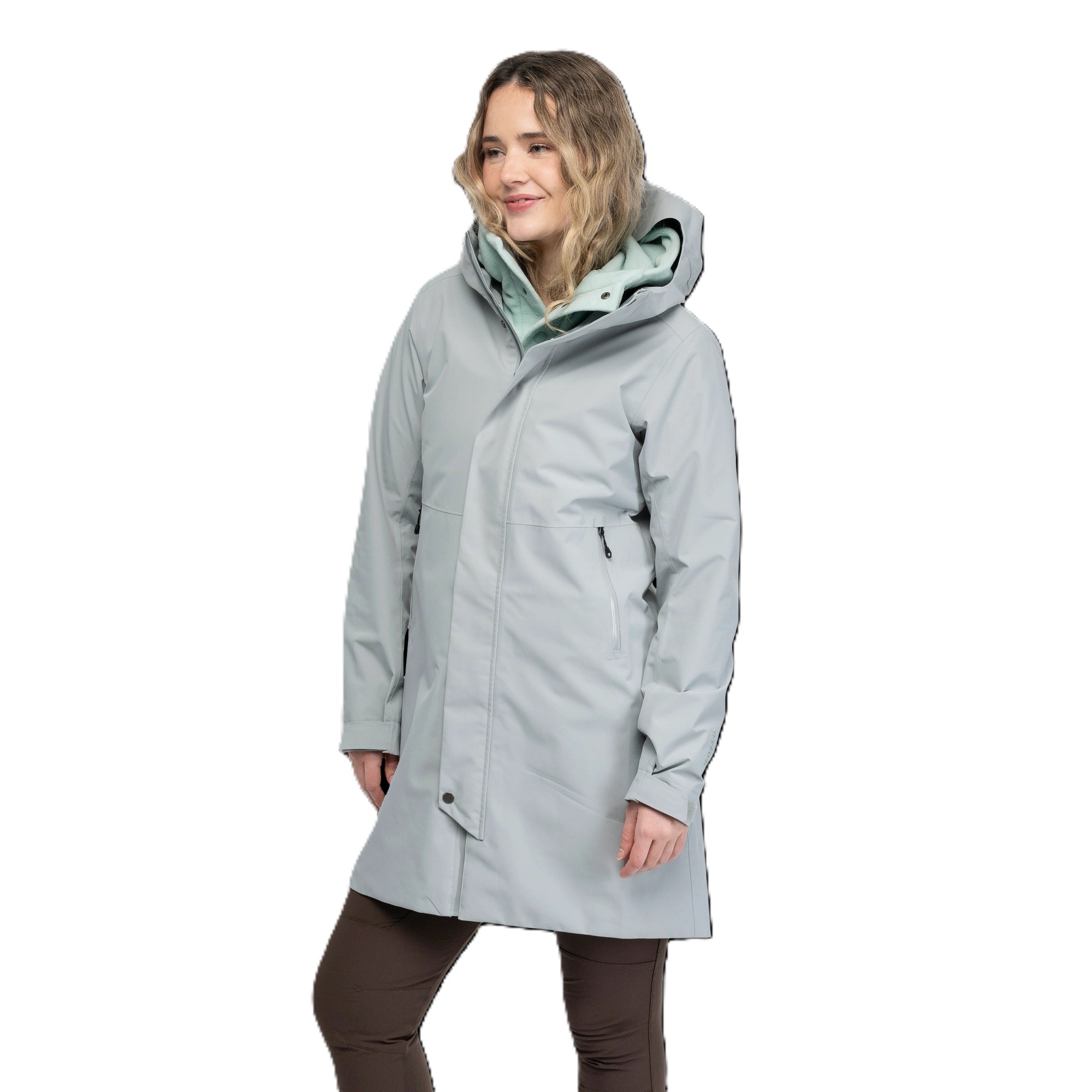 Bergans-of-Norway-Oslo-2L-Shell-Coat-Women-3565-Dried-Sage-Model-3