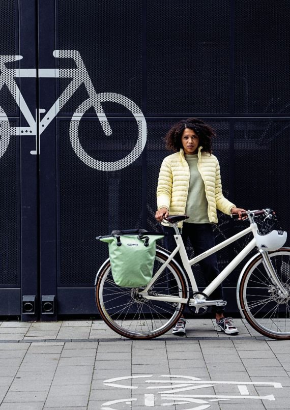 2 Fahrrad-Einkaufstaschen Fahrradtaschen Schutzhülle als Shopper verwendbar 